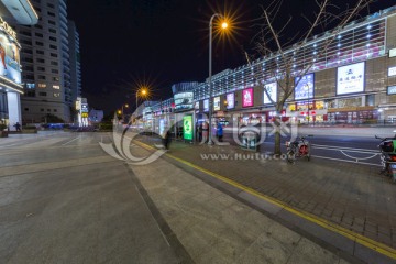 长宁区夜景 百盛优客城市广场