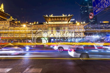 靜安寺 上海 夜景 都市夜景