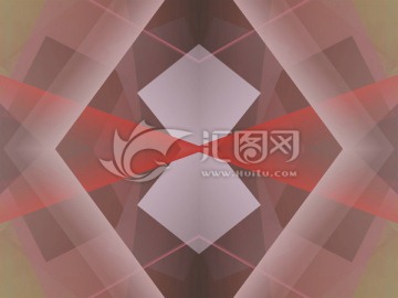 紅色幾何抽象拼接面立體背景高清