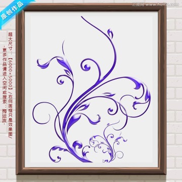 藍(lán)紋裝飾畫