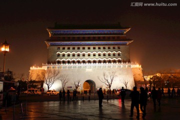北京 夜景 大栅栏 前门 正阳