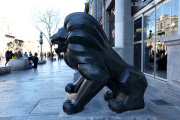 北京 大栅栏 雕塑 铜雕 狮子