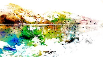 山水風(fēng)景抽象畫