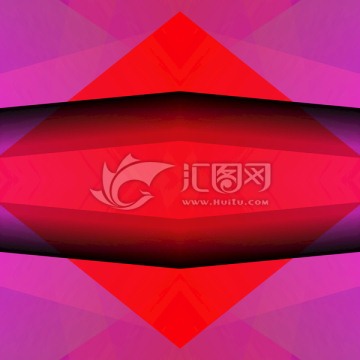 紅色立體拼接抽象面背景高清