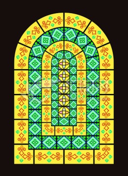 教堂玻璃图案