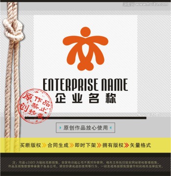 企業(yè)LOGO 人形 動感活力