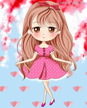可愛(ài)女孩本本封面 插畫