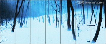 雪地迷霧森林