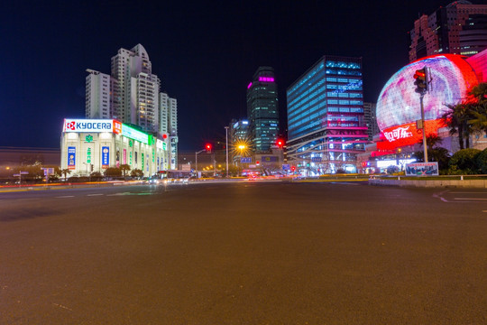 上海六百 商厦 上海 高楼 夜