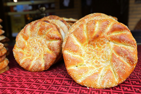 馕 炉饼 新疆传统美食