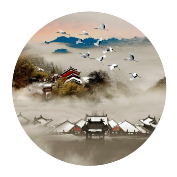 武當(dāng)山 中式裝飾畫