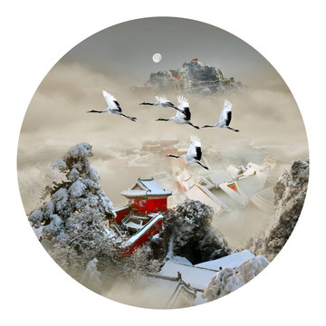 武當(dāng)山 中式裝飾畫