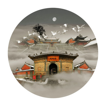 武當(dāng)山 中式裝飾畫