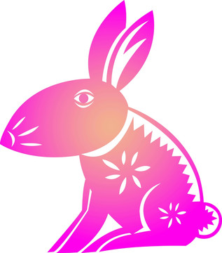 兔子生肖插圖