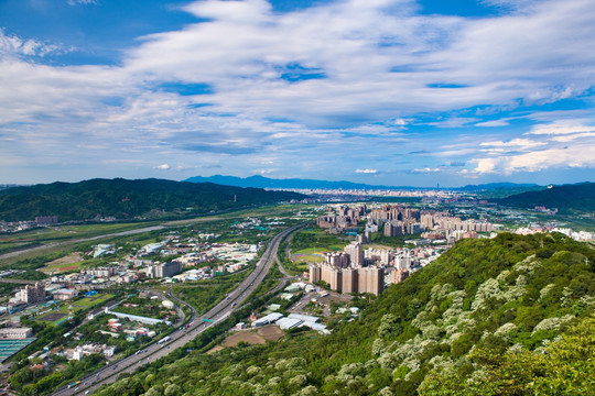 鸟瞰台湾新北市