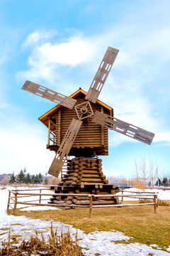 木质风车