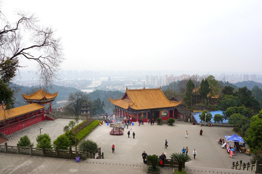 观音故里灵泉风景区 灵泉寺俯瞰