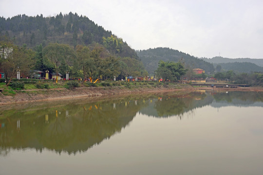 遂宁灵泉风景区 灵泉湖