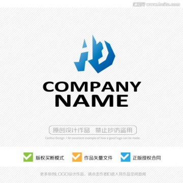 HD字母 LOGO設(shè)計