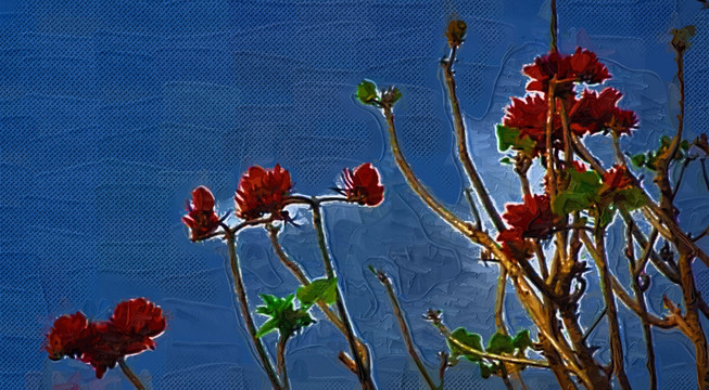 電視背景畫(huà) 花