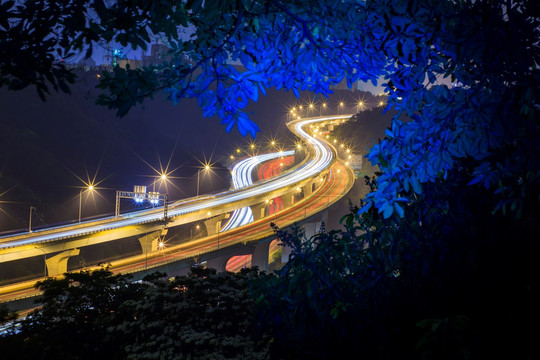 高架道路夜景