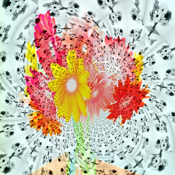 拼花花型裝飾畫 無分層