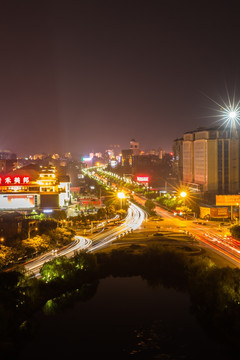 桂林机场路夜景