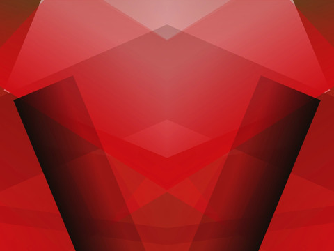 红色几何抽象立体拼接高清背景