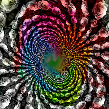 拼花花型裝飾畫 無(wú)分層