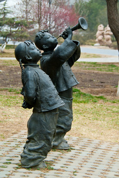 北京国际雕塑公园 雕塑 信天游
