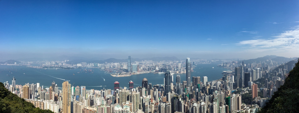 香港维多利亚港全景