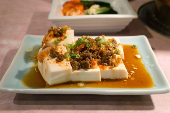 韩式 肉酱拌豆腐