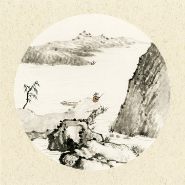 秋江獨釣 未分層