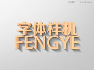 立體字體樣機(jī)
