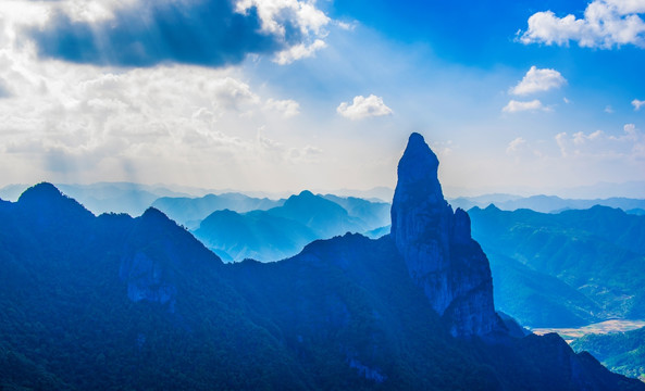 神仙居 观音山 霞光