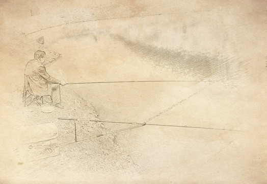 素描垂釣
