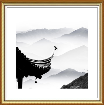 黑白意境掛畫(huà)