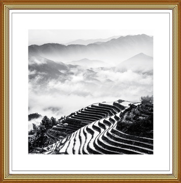 黑白意境掛畫(huà)