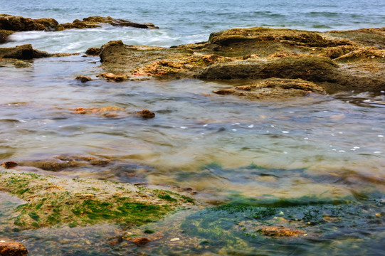 大海 礁石 浪花