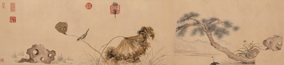 蓮浦松吟蔭圖卷