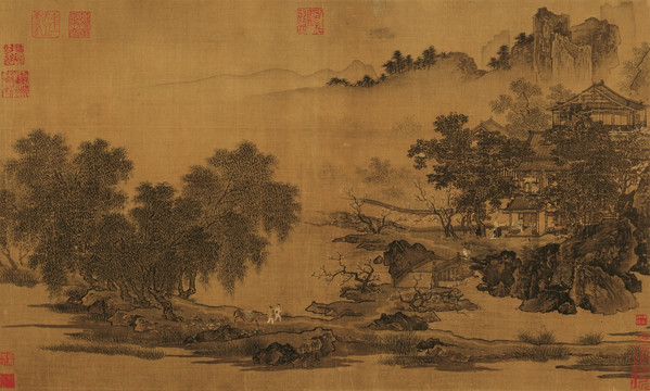 四景山水圖夏
