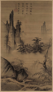 踏歌圖軸