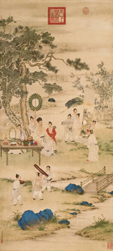 弘歷觀畫圖