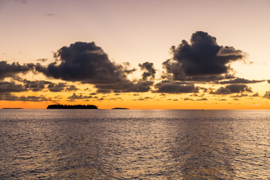 夕阳美景 大海落日黄昏