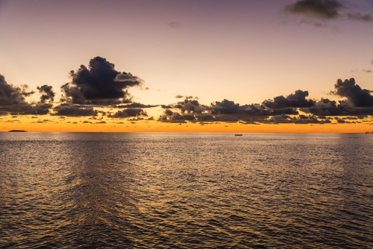 夕阳美景 大海落日黄昏