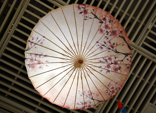 桃花装饰纸伞
