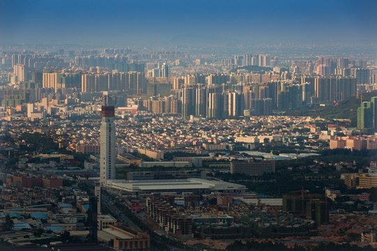 乡镇 建筑 城市 景观 全景