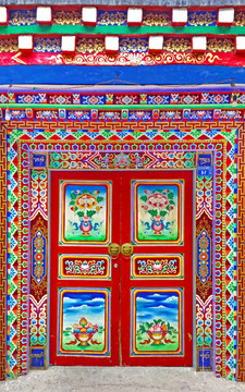 藏族建筑大门