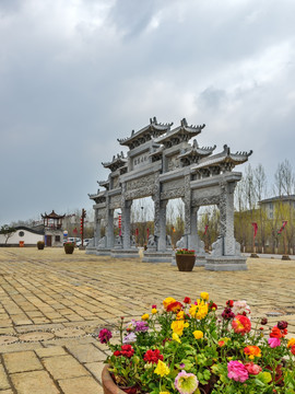 魏集古村落 石牌坊