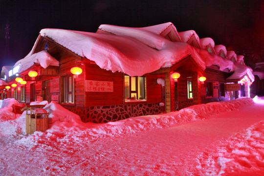 雪乡夜景